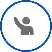 image of person raising hand